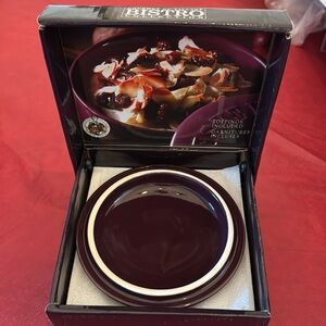 Vintage Bistro Gourmet Village Brie Baker Colour is Dark Eggplant